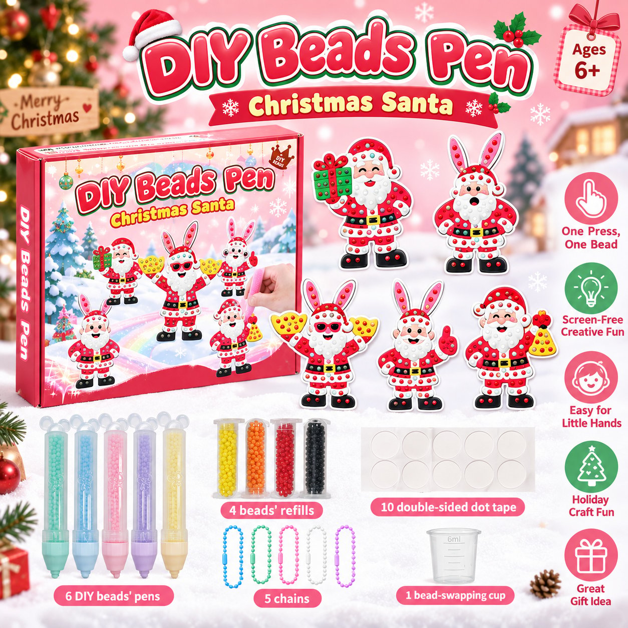 Christmas Santa DIY Beads Pen style