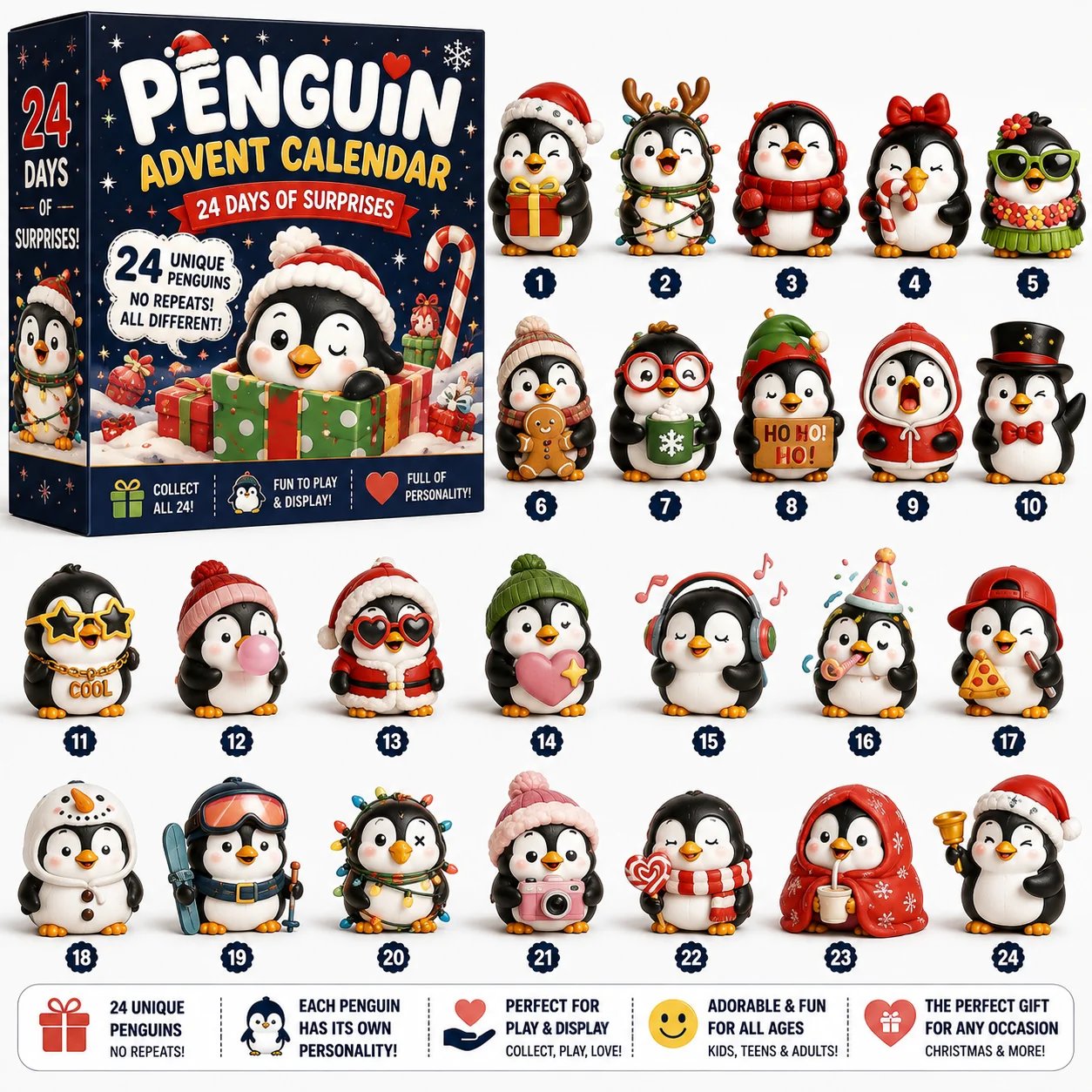 24 Days of Penguin Surprises Advent Calendar