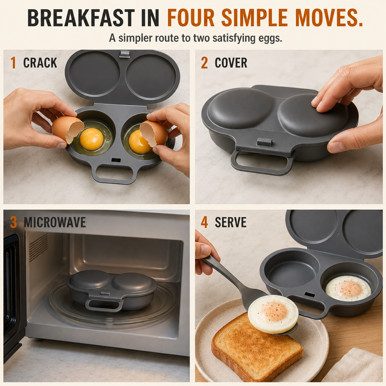 How to use the 2-Egg Microwave Poacher