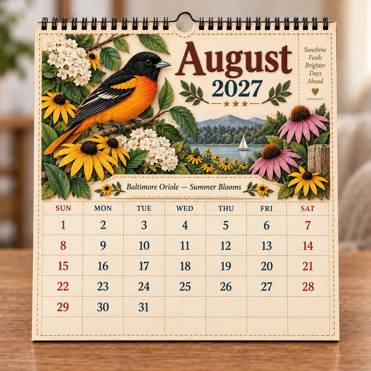 August Baltimore Oriole Summer Blooms