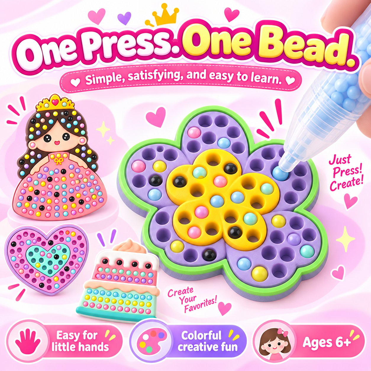 One press one bead easy bead placement