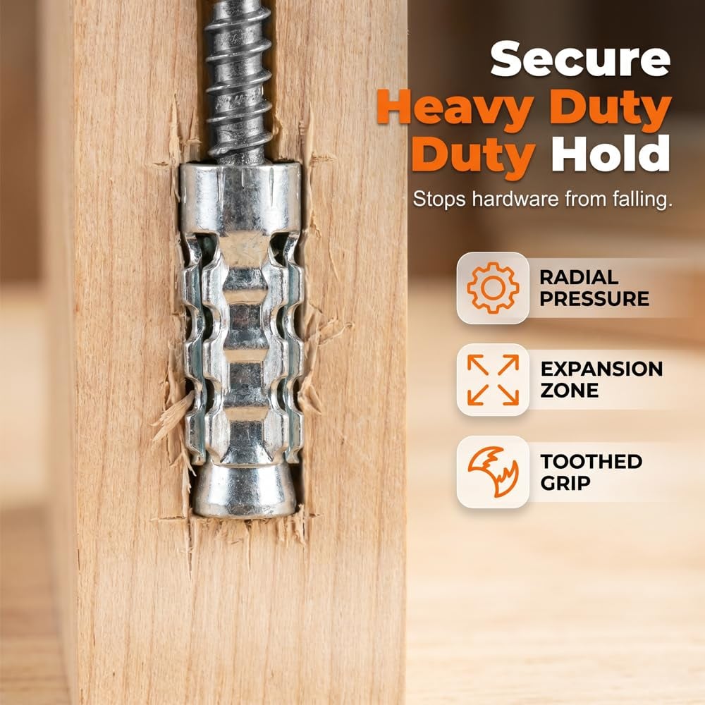 Metal anchor expansion structure for stronger holding