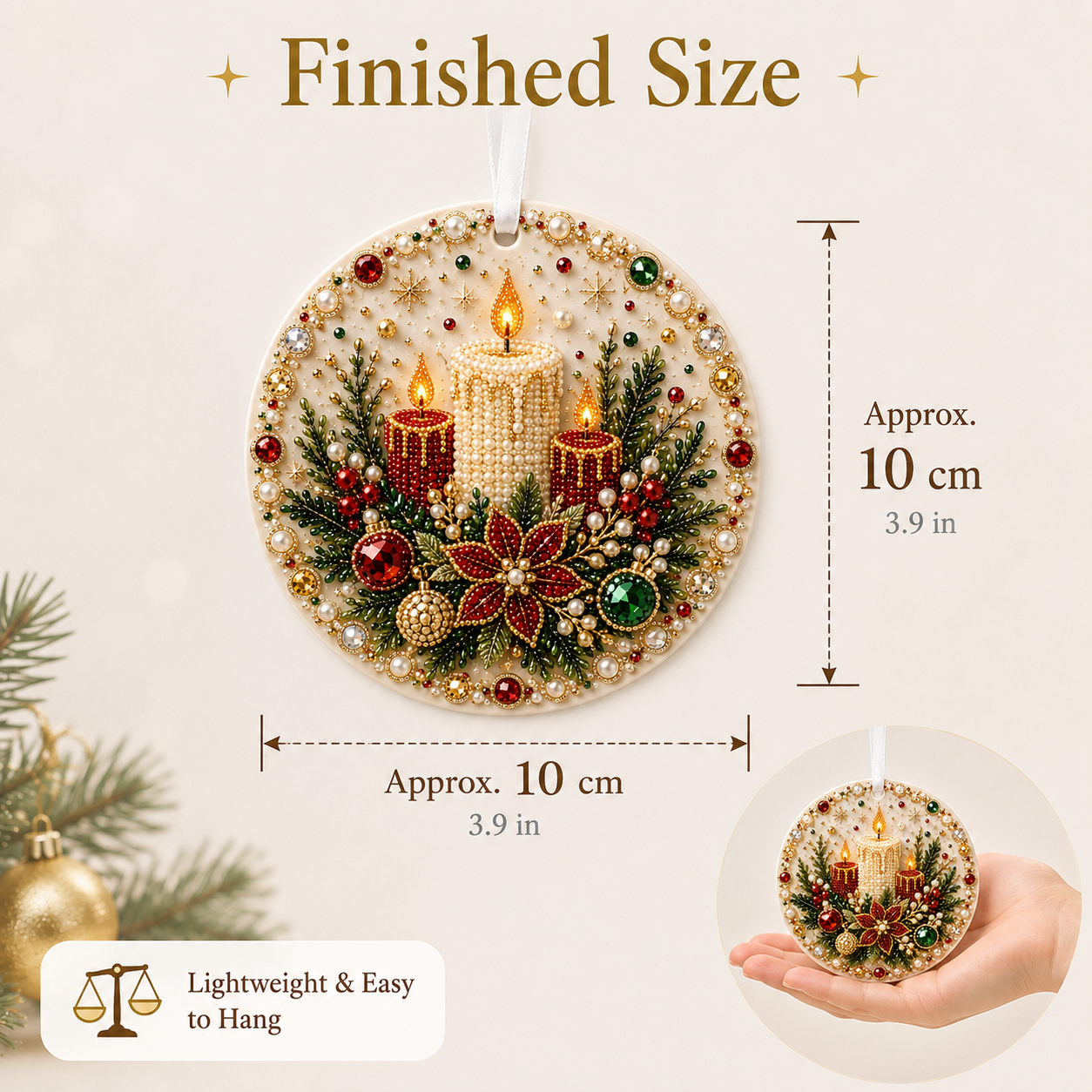 🌲✨ DIY Pearl & Gem Christmas Ornament Collection