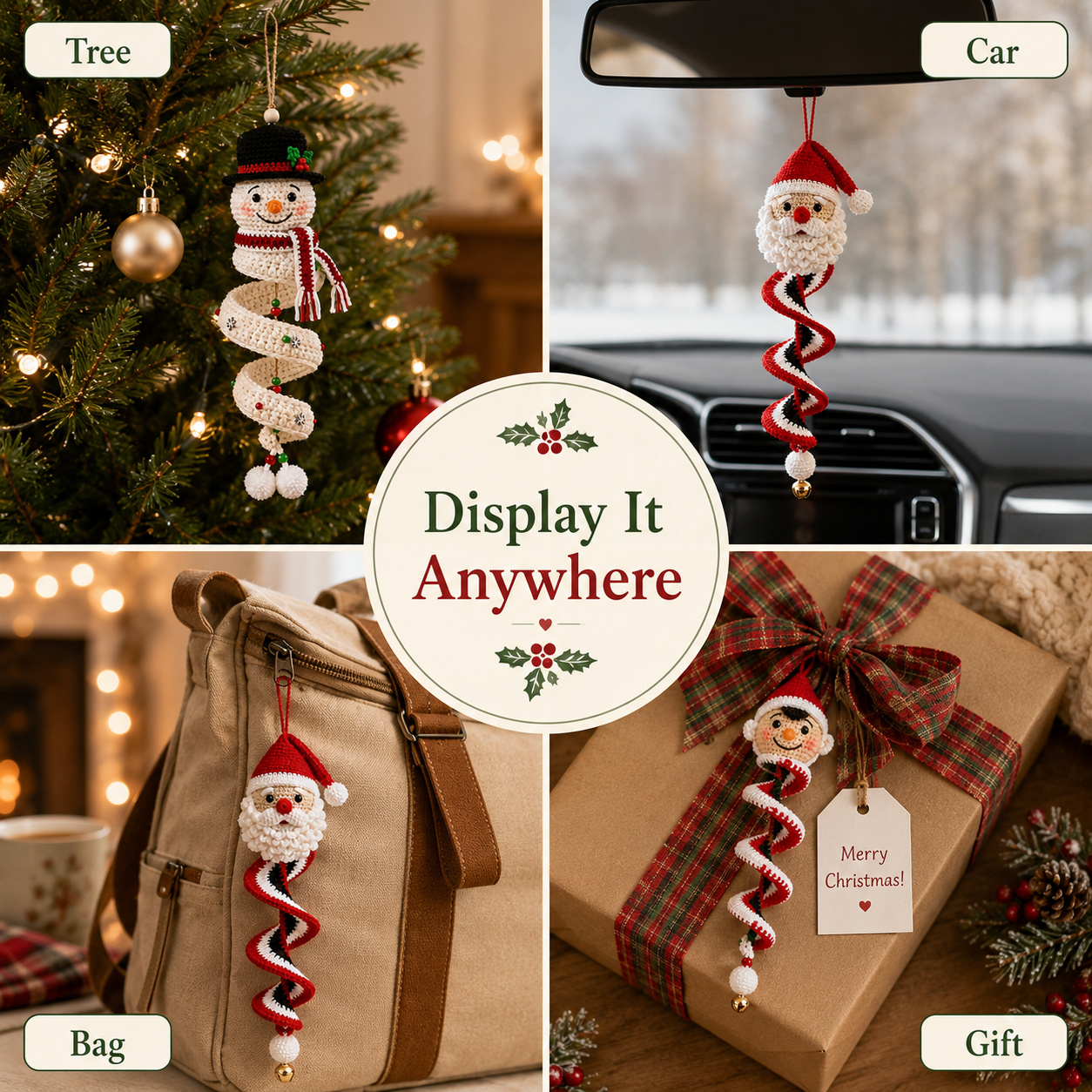 🪡 Crochet Spiral Christmas Ornament DIY Kit