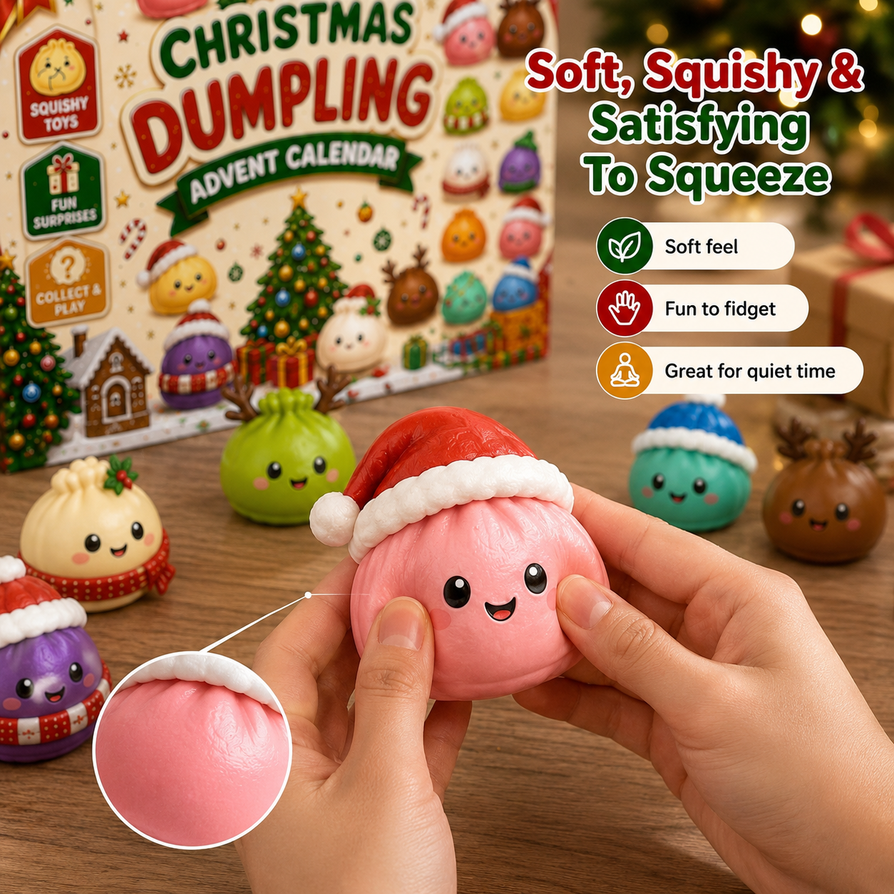 🎄24-Day Christmas Dumpling Squishy Advent Calendar