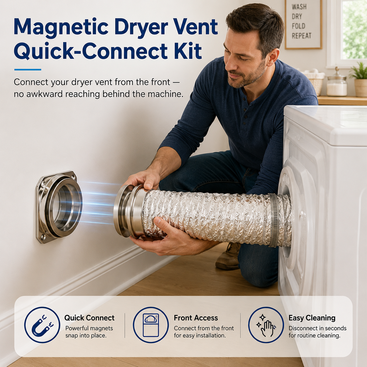 Magnetic Dryer Vent Quick-Connect Kit