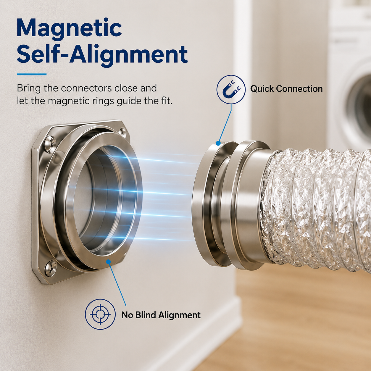 Magnetic Dryer Vent Quick-Connect Kit