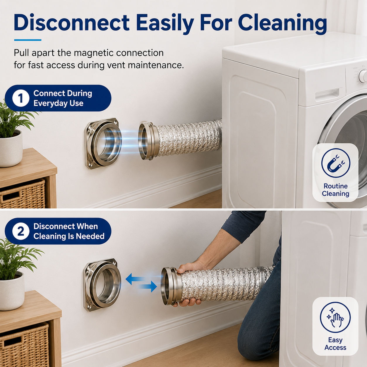 Magnetic Dryer Vent Quick-Connect Kit