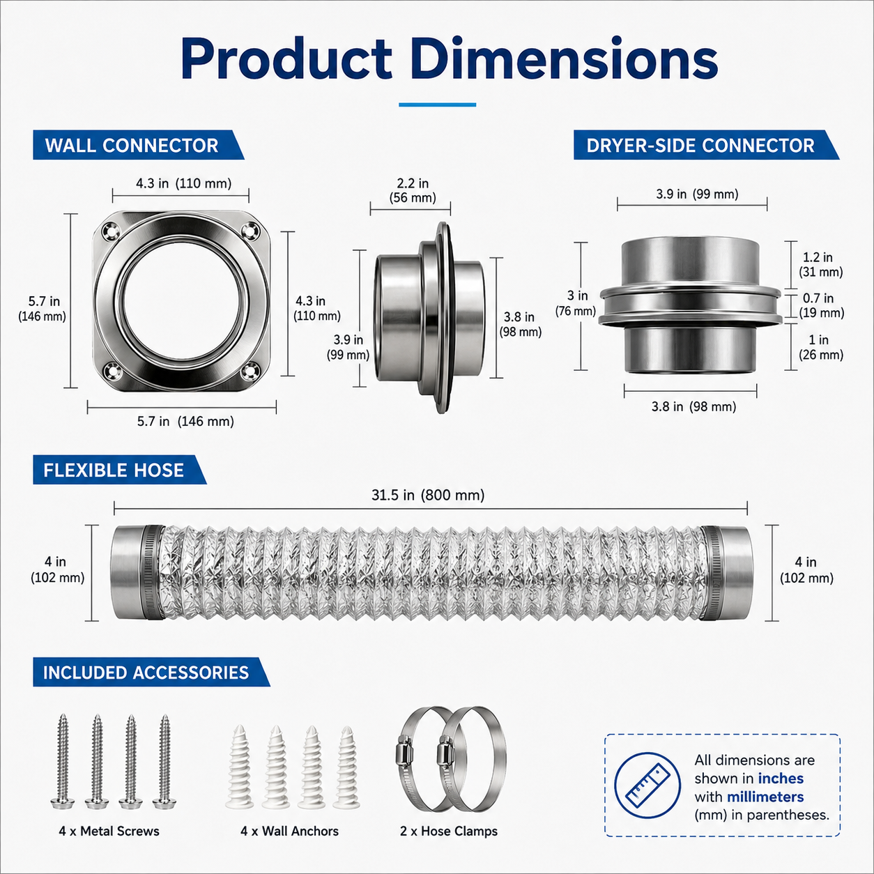 Magnetic Dryer Vent Quick-Connect Kit
