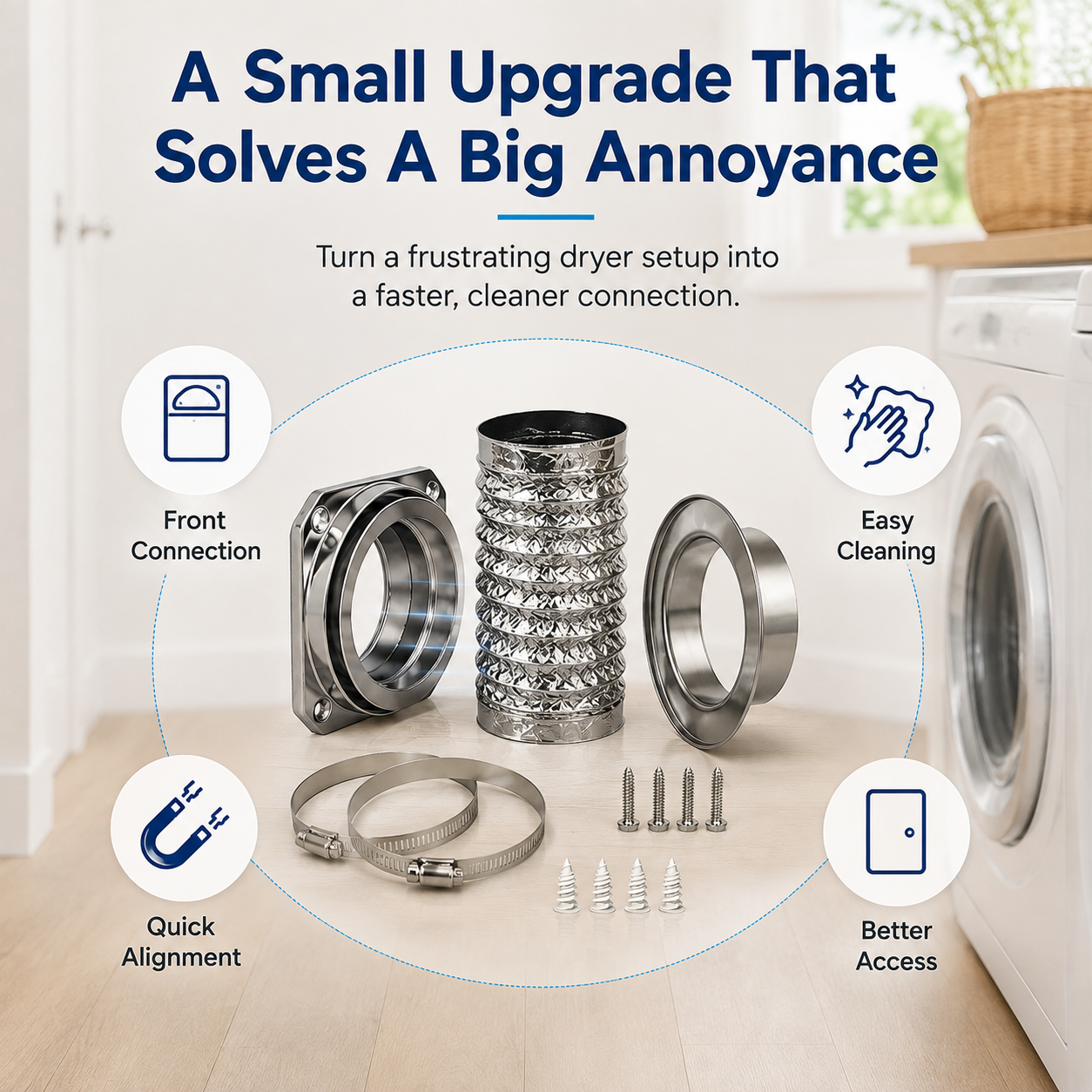 Magnetic Dryer Vent Quick-Connect Kit