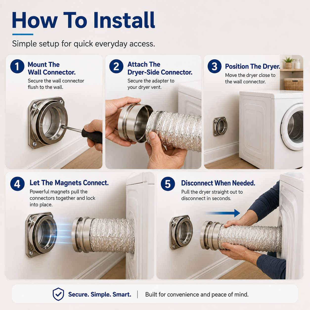 Magnetic Dryer Vent Quick-Connect Kit
