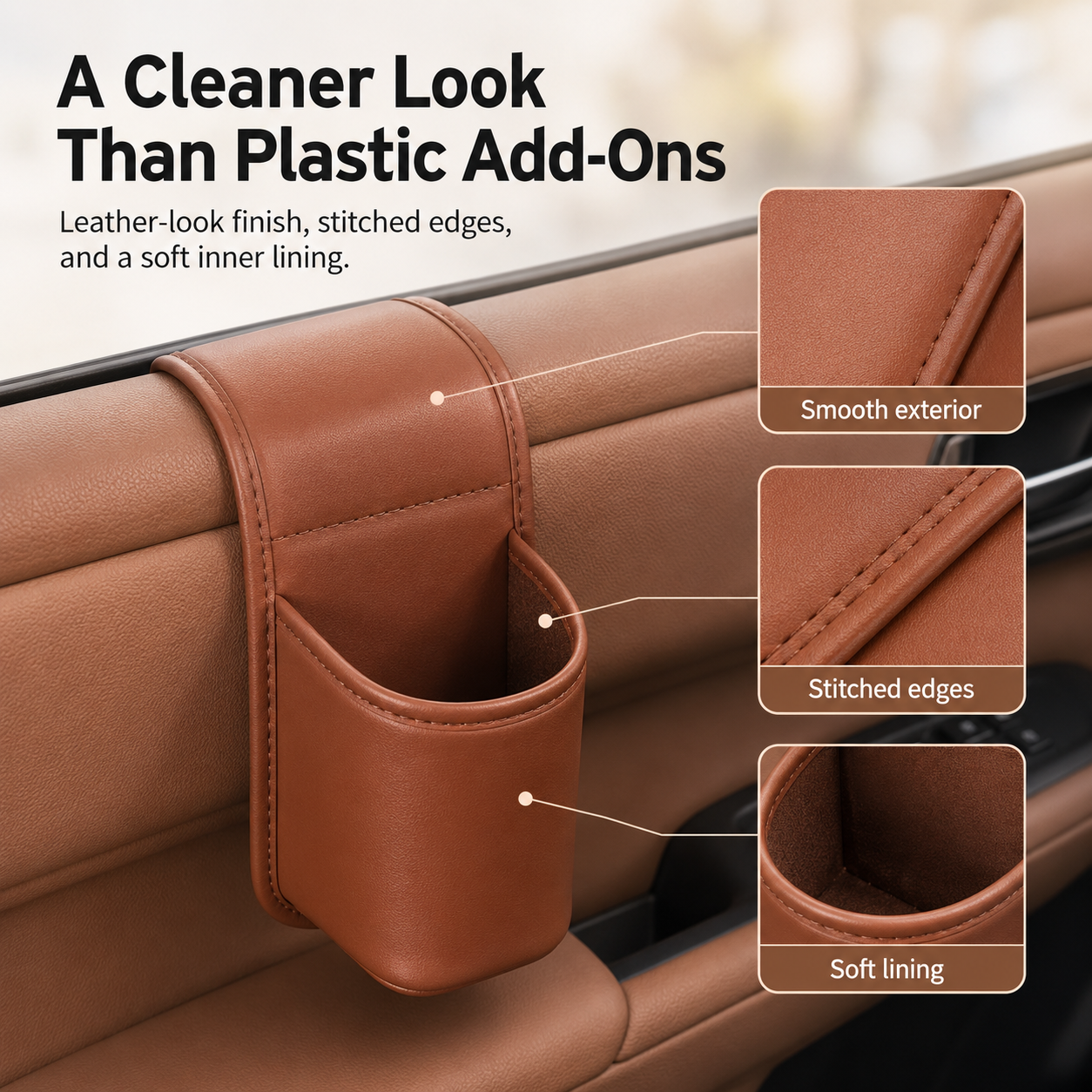 🥤 Car Door Cup Holder & Multi-Purpose Storage Pocket