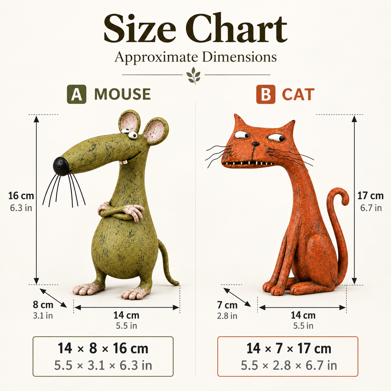😼Whimsical Vintage Mouse & Cat Figurines🐭