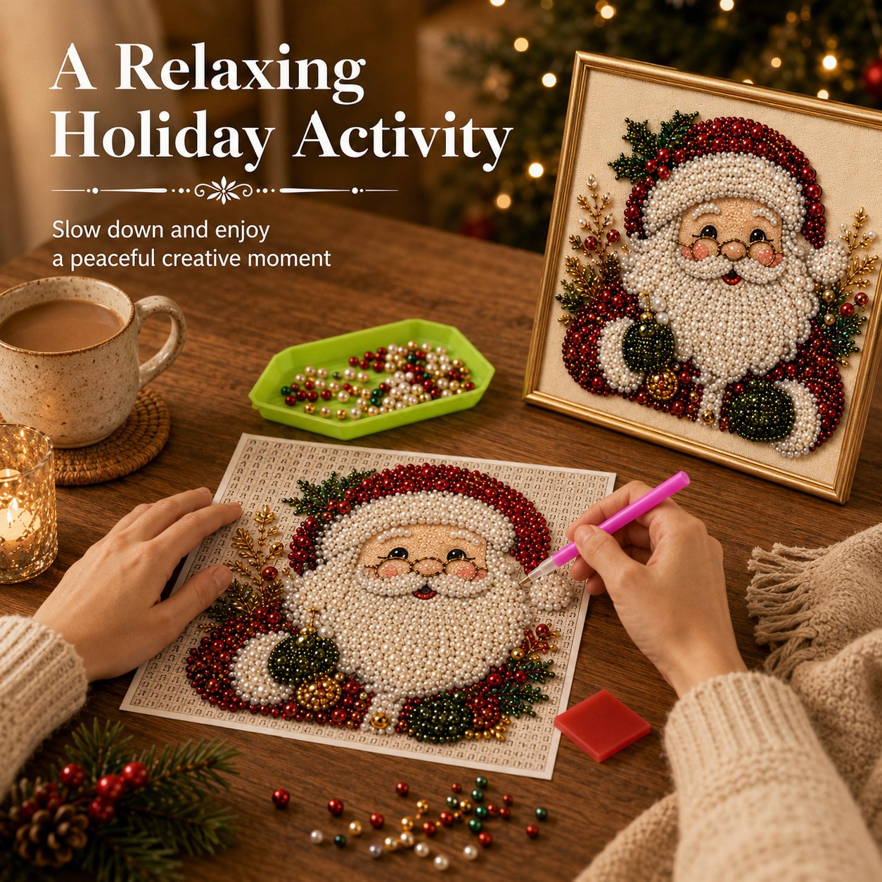 🎨💎DIY Christmas Pearl Diamond Painting Art Kit