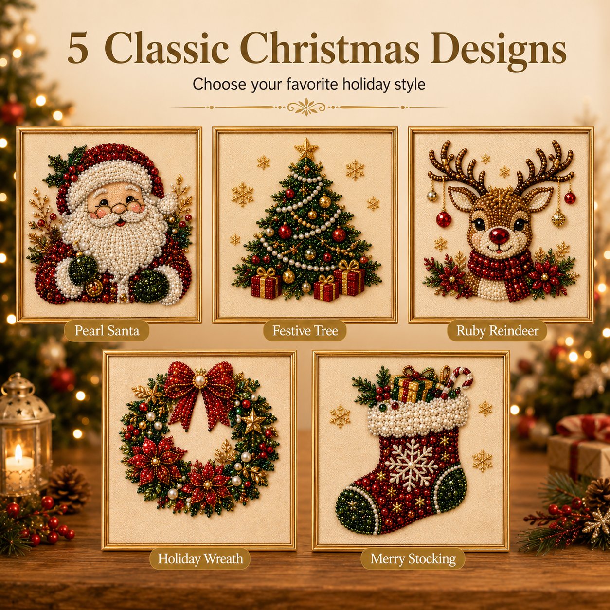 🎨💎DIY Christmas Pearl Diamond Painting Art Kit