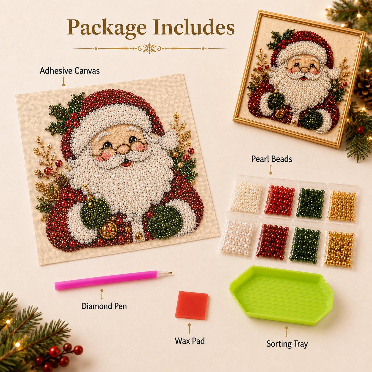 🎨💎DIY Christmas Pearl Diamond Painting Art Kit