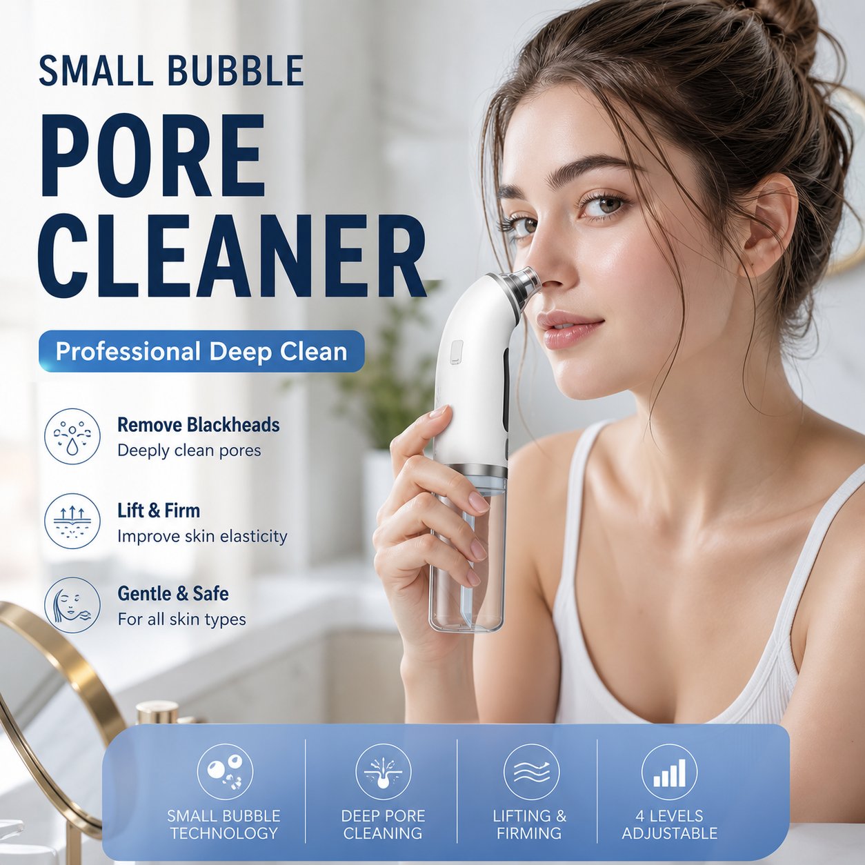Electric Facial Cleanser · Lifting and  Firming · Deep Pore Cleaning