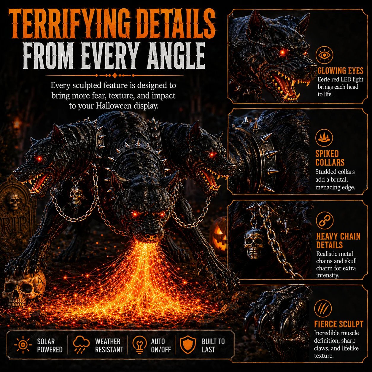 🔥 Last Day 49% OFF☠️Fire-Breathing Solar Garden Light