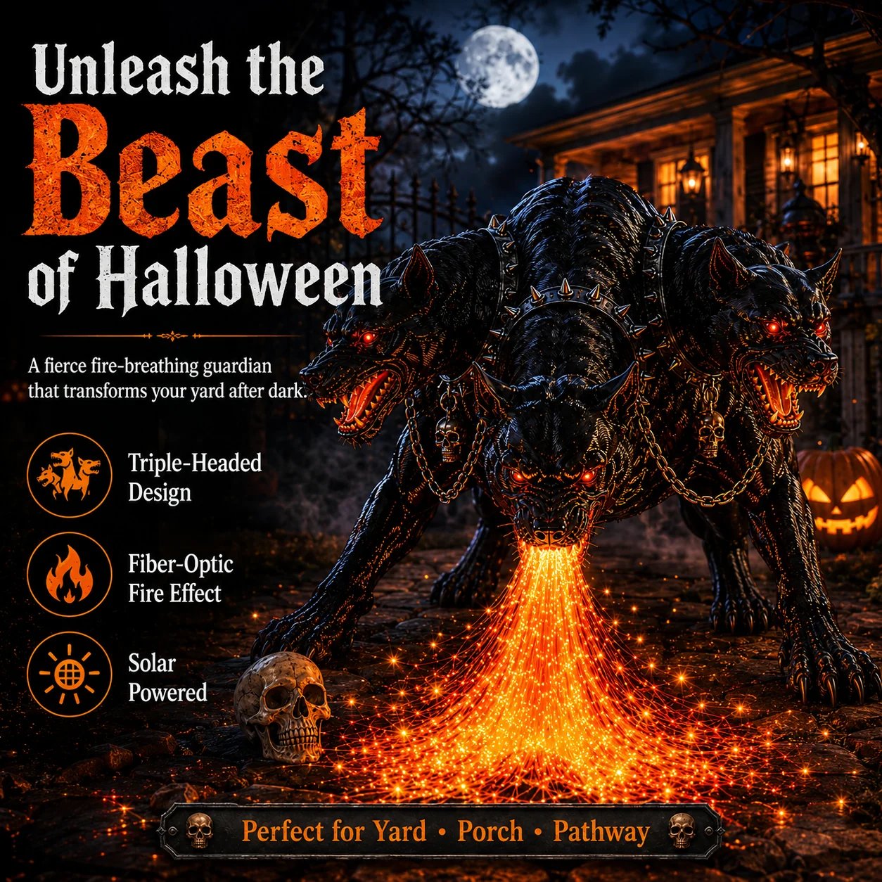 🔥 Last Day 49% OFF☠️Fire-Breathing Solar Garden Light