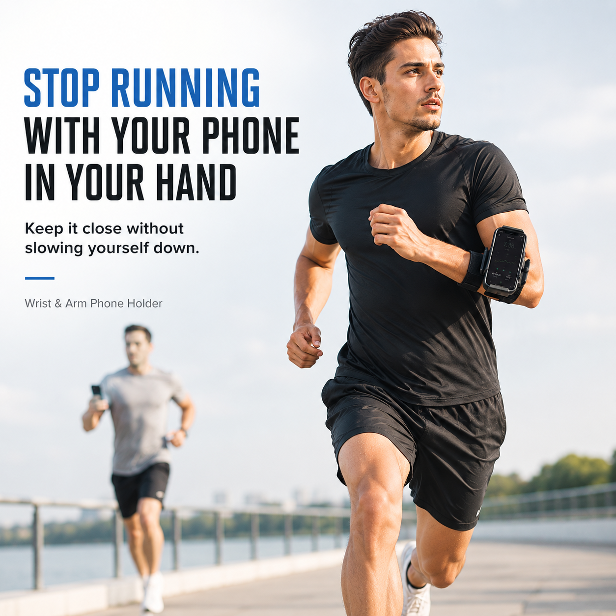 Hands-free sports phone holder