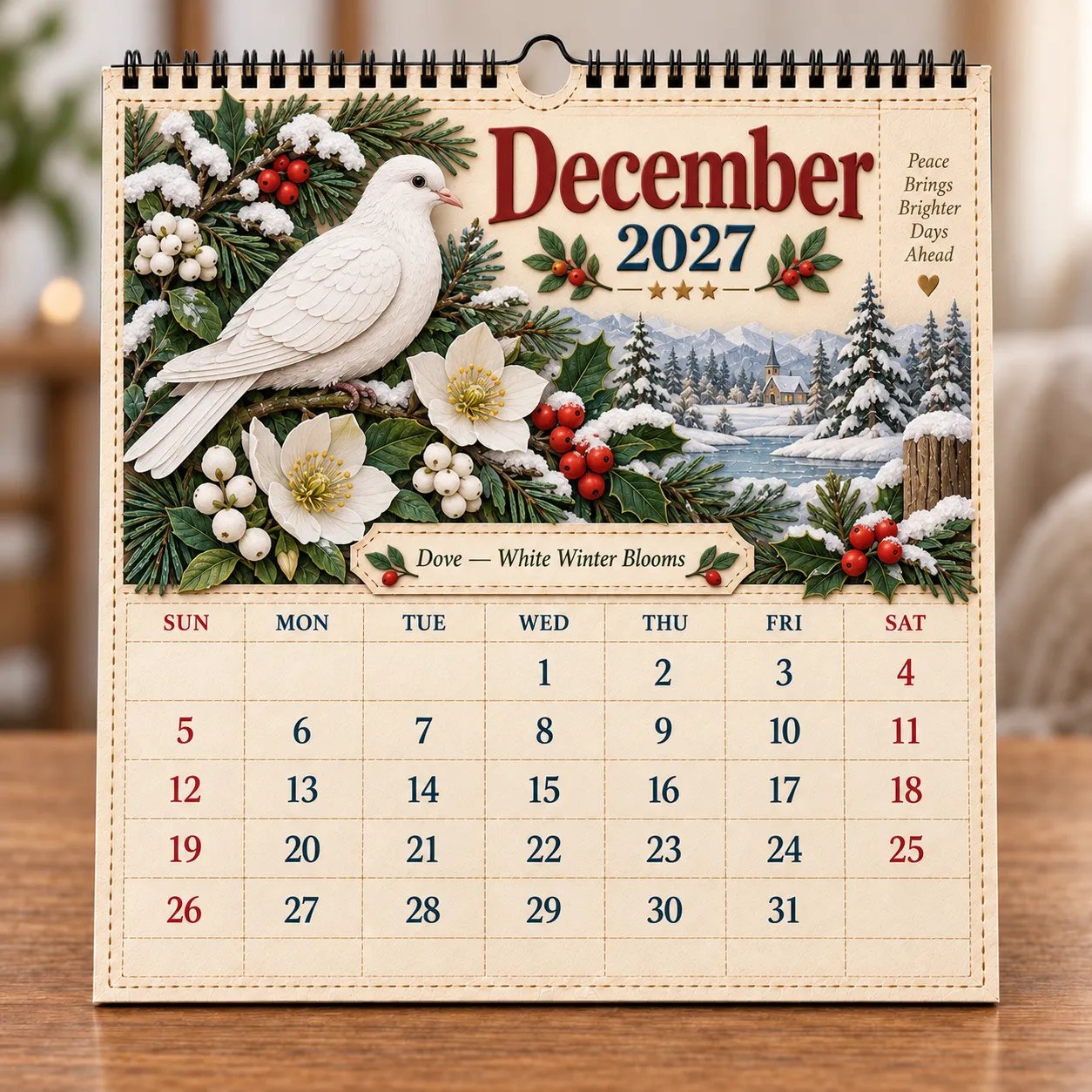 December Dove White Winter Blooms