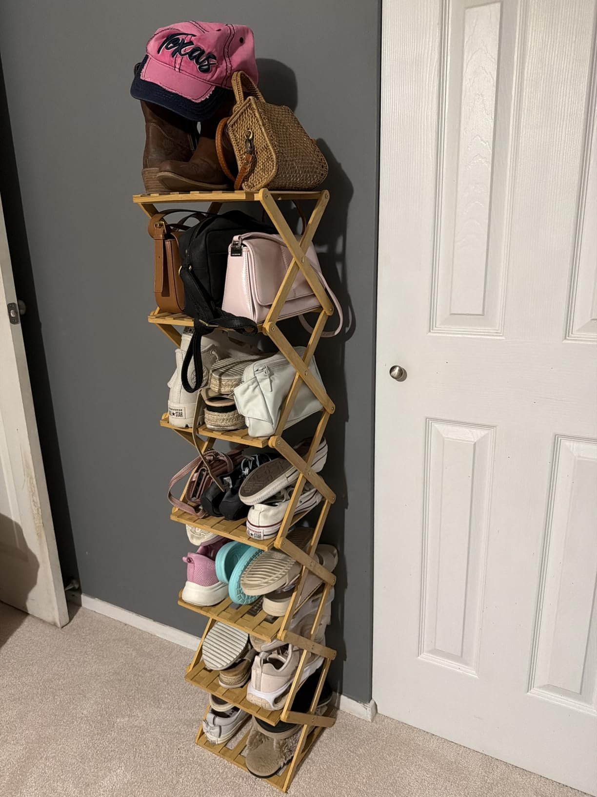 Very versatile from holding my shoes to my handbags
