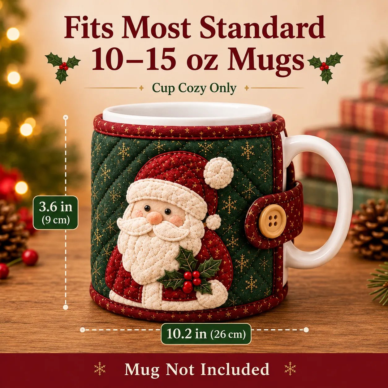 Christmas mug cozy size and fit