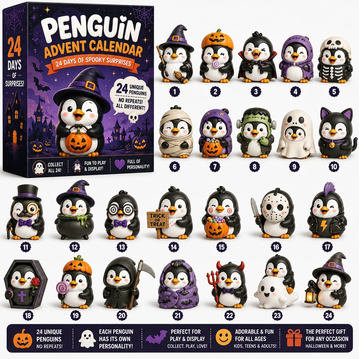 Halloween Penguin Advent Calendar edition