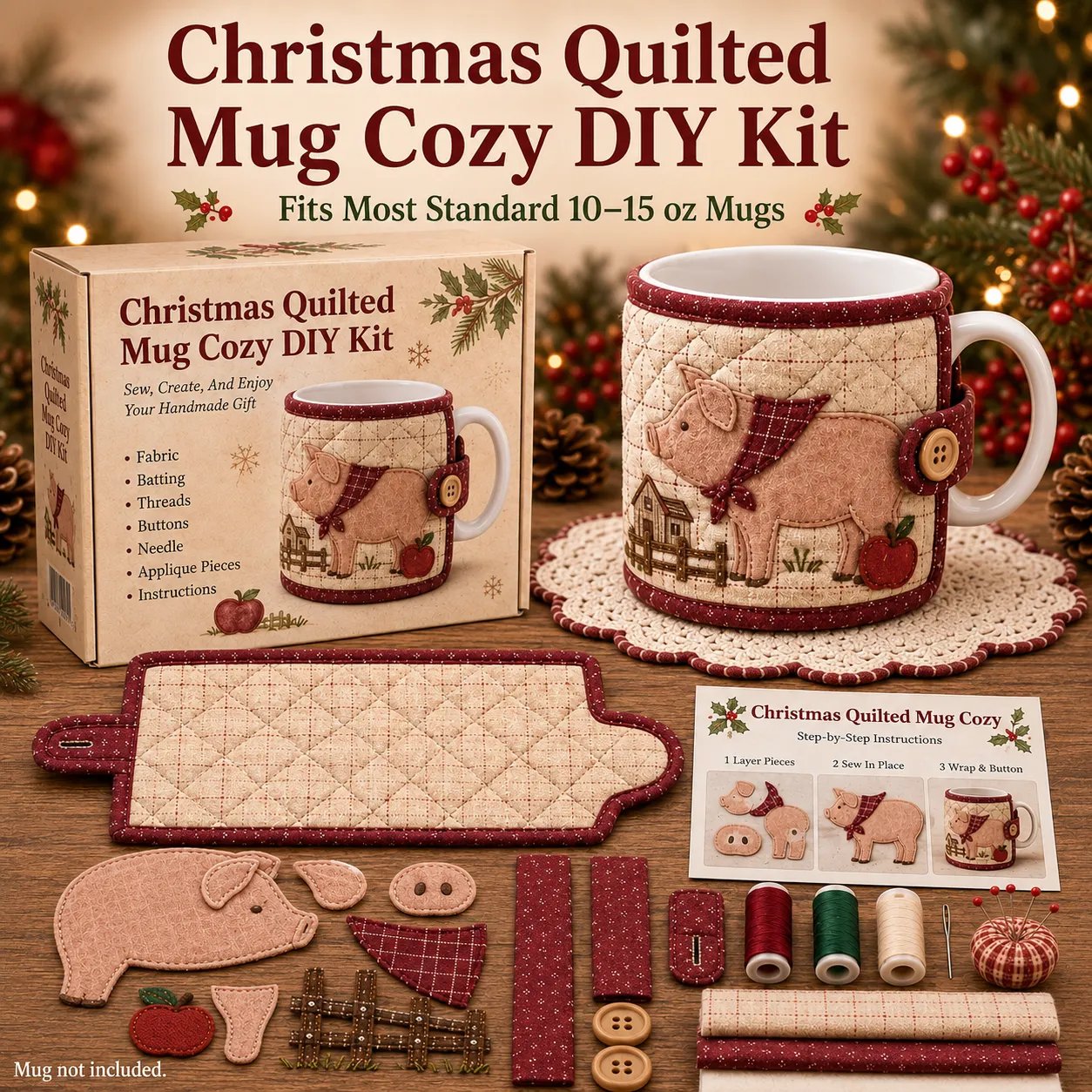 Farmhouse mug cozy kit specifications