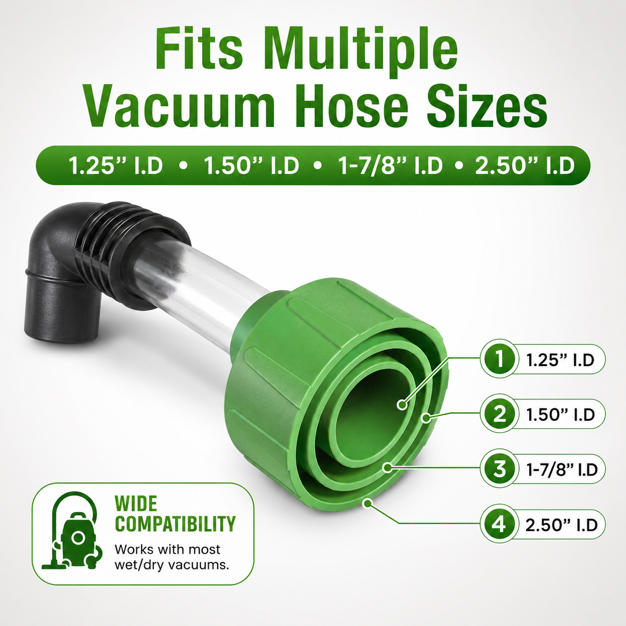 HVAC Condensate Drain Line Vacuum Adapter