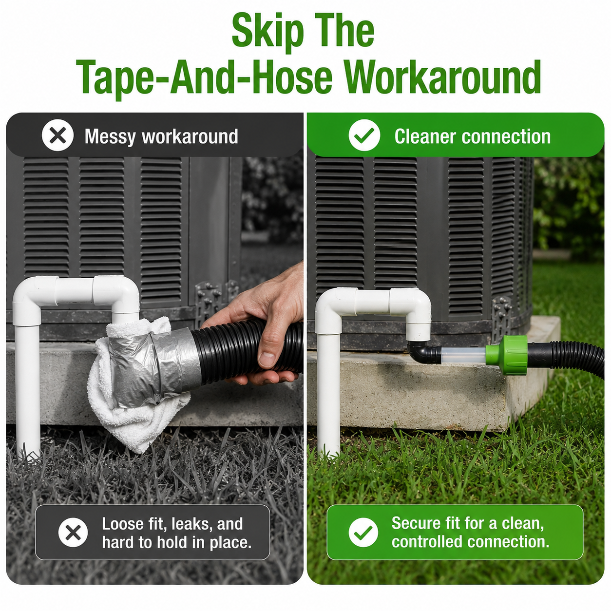 HVAC Condensate Drain Line Vacuum Adapter
