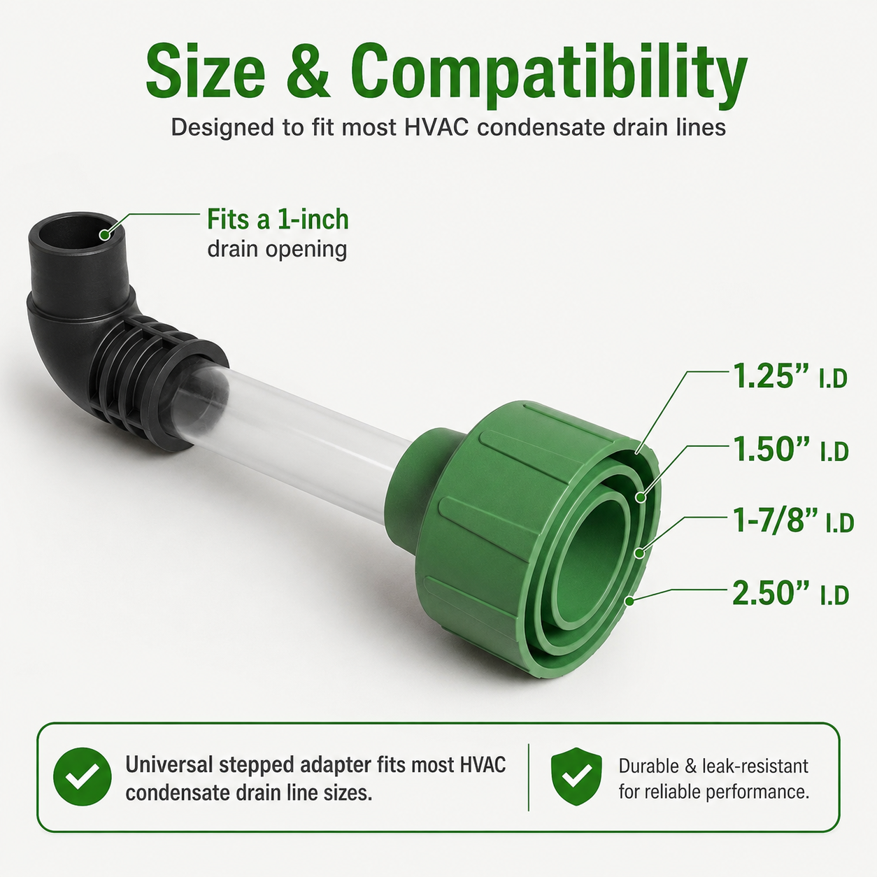 HVAC Condensate Drain Line Vacuum Adapter