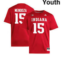 Indiana Hoosiers Fernando Mendoza Stitch Crimson #15 Youth Uniform-ProGear Kits