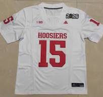 Indiana Hoosiers Fernando Mendoza Stitch #15 Women White Uniform