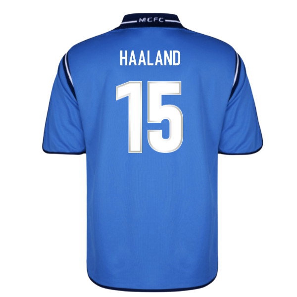 2001 Manchester City Home Retro Kit (Haaland 15) Jersey - Erling Haaland Jersey