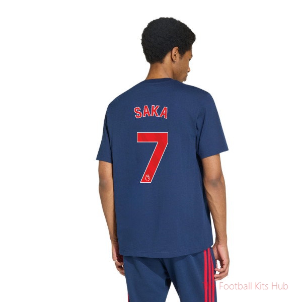 2026/27 Arsenal DNA Graphic Tee Navy Saka 7