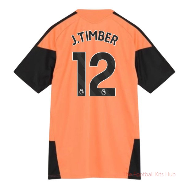 2026/27 Arsenal Training Jersey Dusky Orange J.Timber 12
