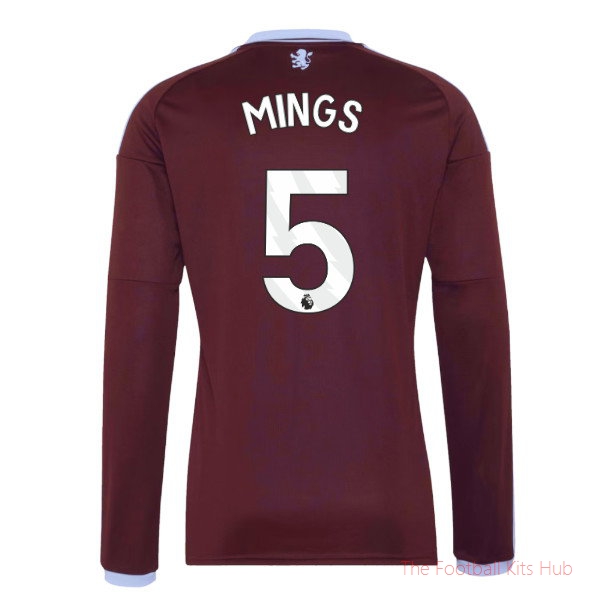 2026/27 Aston Villa Long Sleeve Home Shirt Mings 5