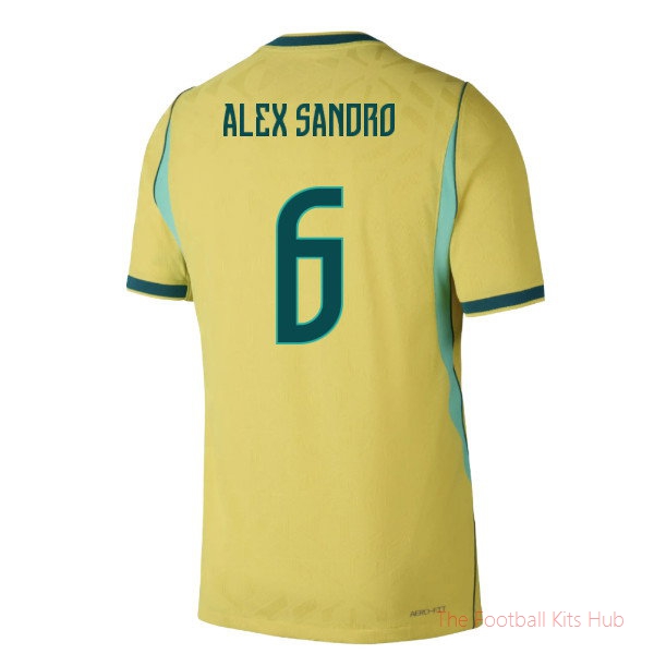 2026/27 Brazil Authentic Aero-Fit Home Shirt Alex Sandro 6