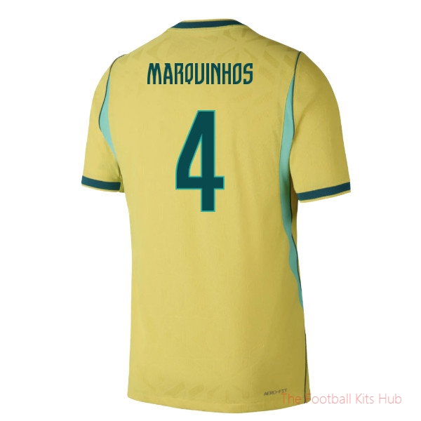 2026/27 Brazil Authentic Aero-Fit Home Shirt Marquinhos 4