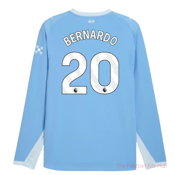 2026/27 Man City Authentic Long Sleeve Home Shirt Bernardo 20