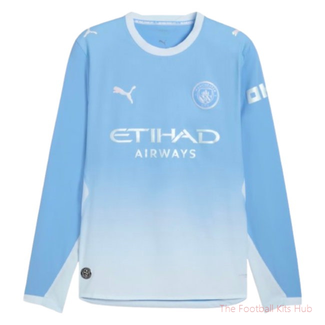 2026/27 Man City Authentic Long Sleeve Home Shirt