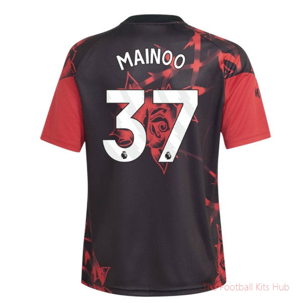 2026/27 Man Utd Home Pre-Match Shirt Red - Kids Mainoo 37