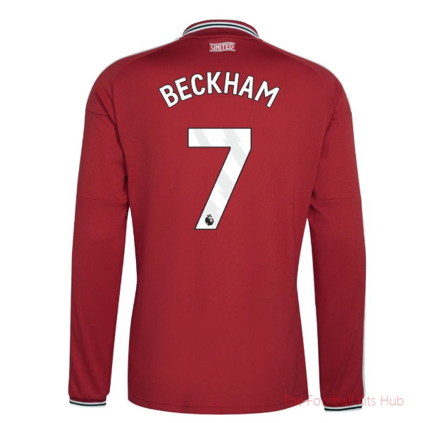 2026/27 Man Utd Long Sleeve Home Shirt Beckham 7