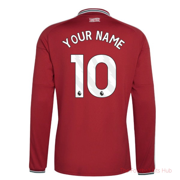 2026/27 Man Utd Long Sleeve Home Shirt Your Name