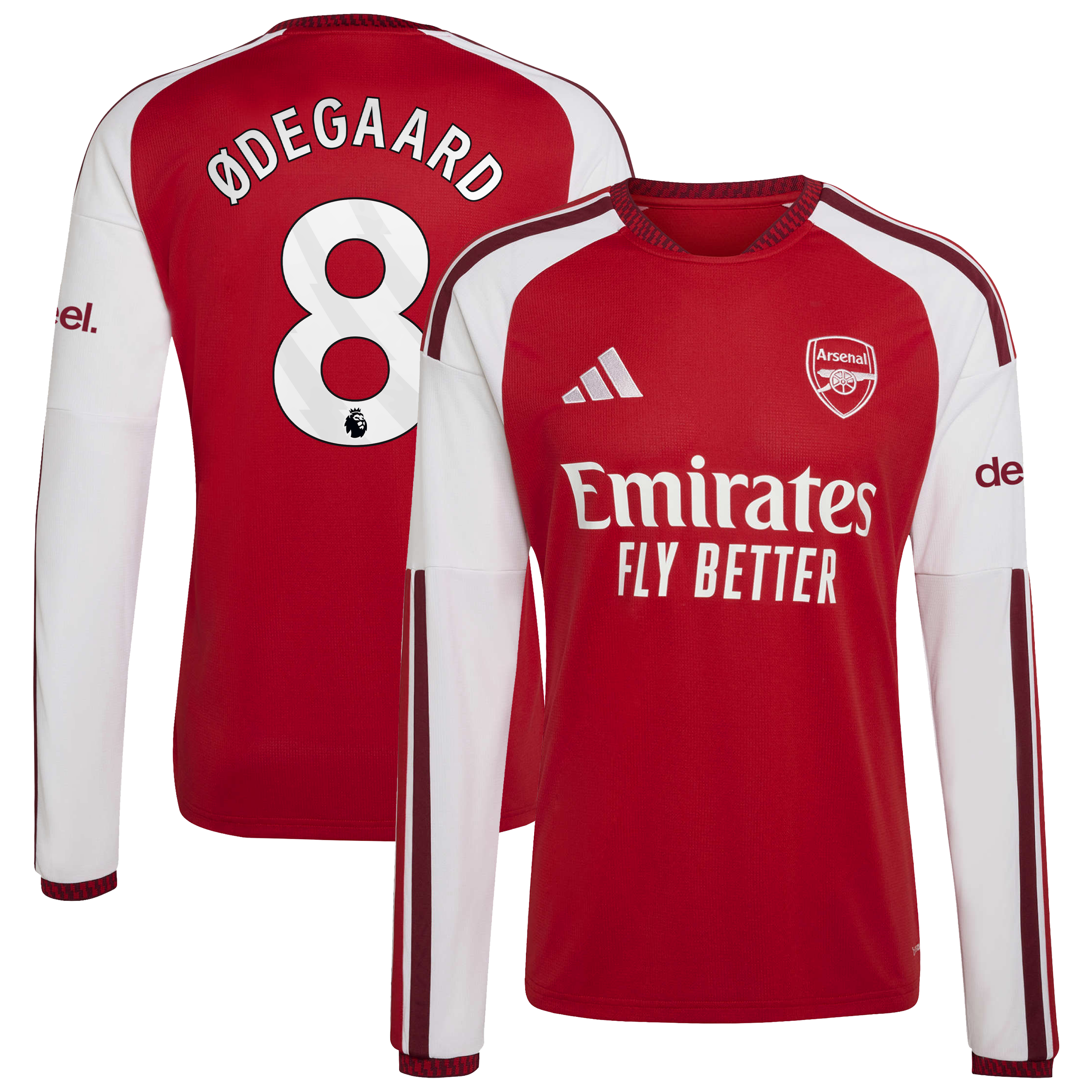 Women's Martin?degaard Arsenal 2026/27 Home Replica Long Sleeve Jersey - Red | ProGear Kits