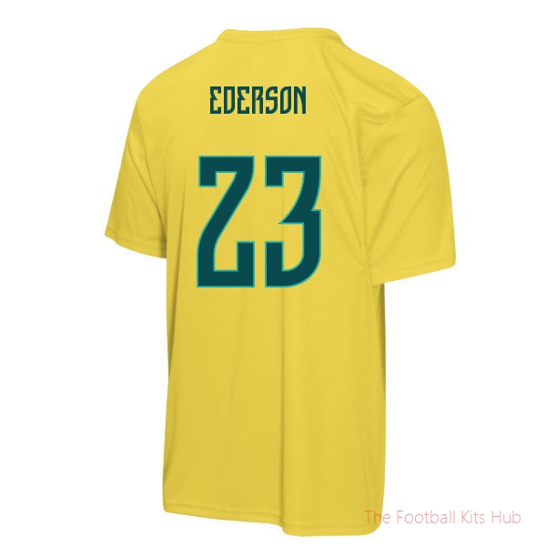 Brazil FIFA World Cup 2026™ T-Shirt Yellow - Kids Ederson 23