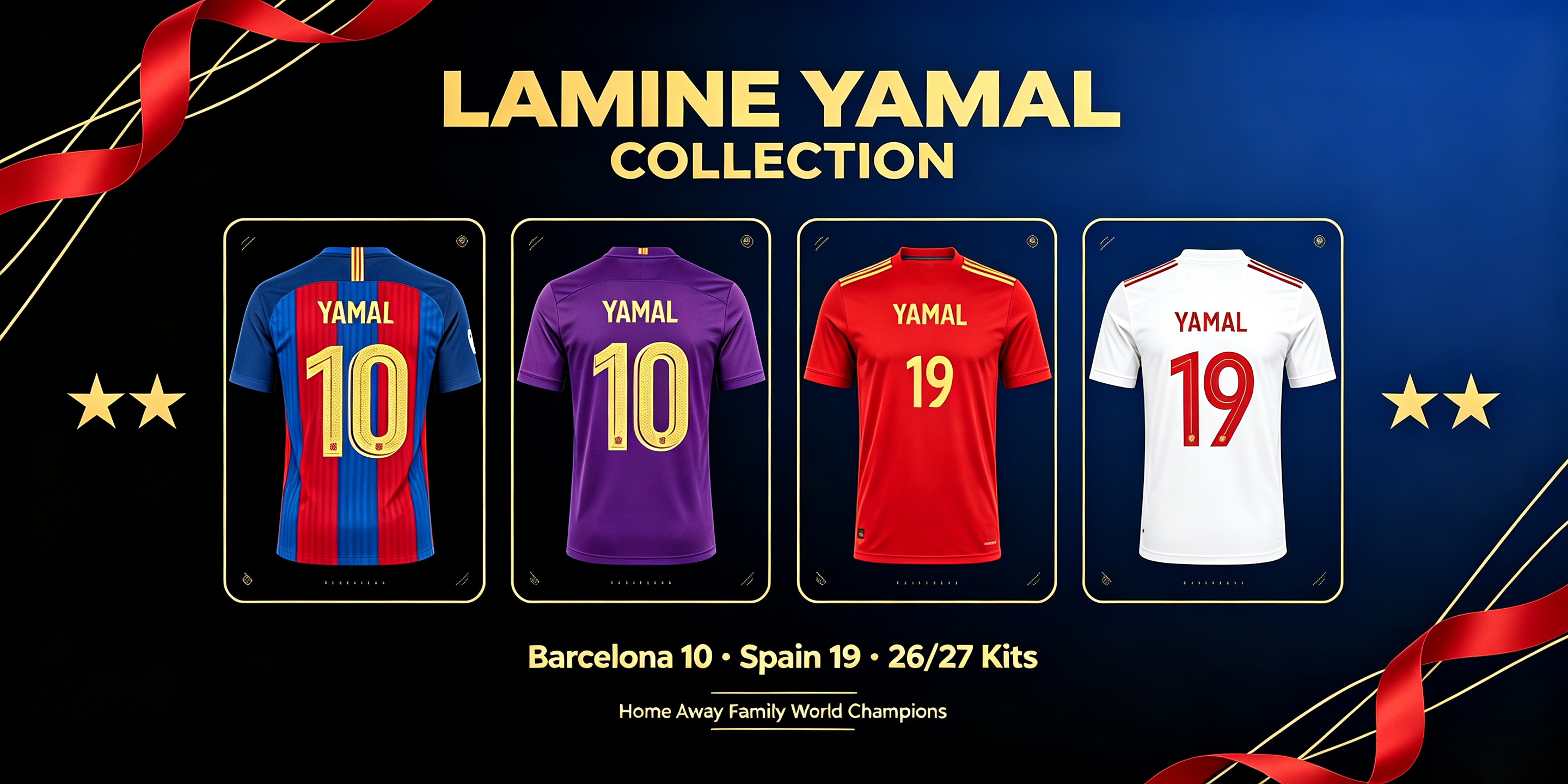 Lamine Yamal 10 FC Barcelona - 26/27 Kits & Spain 19 World Cup | ProGearKits