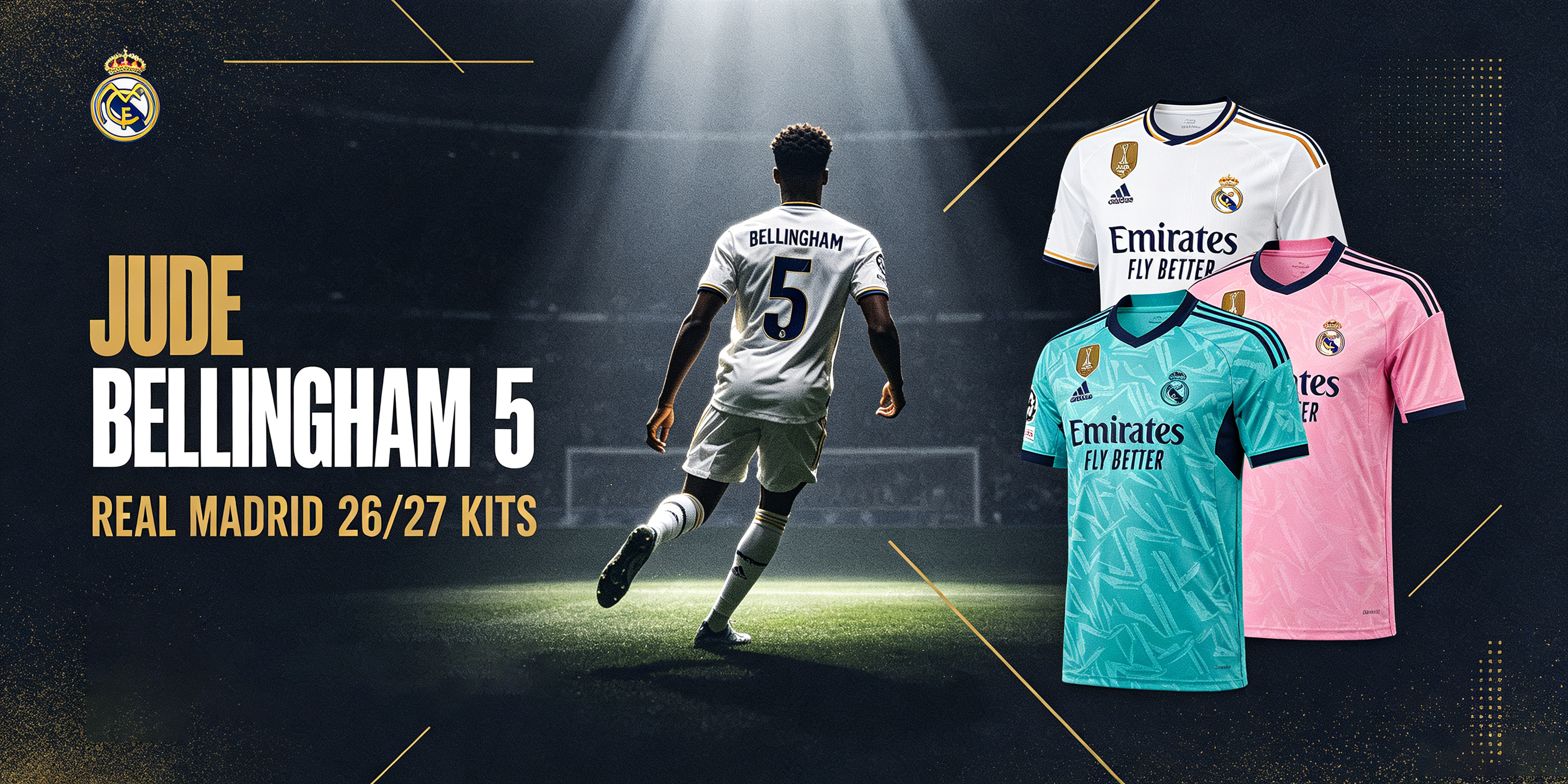 Jude Bellingham 5 Real Madrid - 26/27 Kits & England 10 | ProGearKits