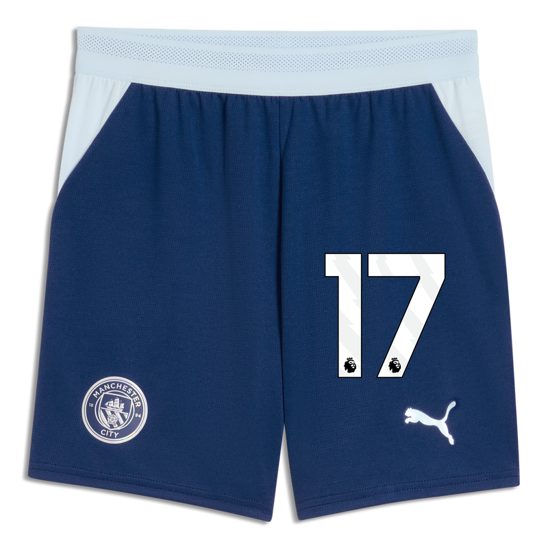 Manchester City Football Shorts 2026 27 with 17 blue white - Men's Edition Image